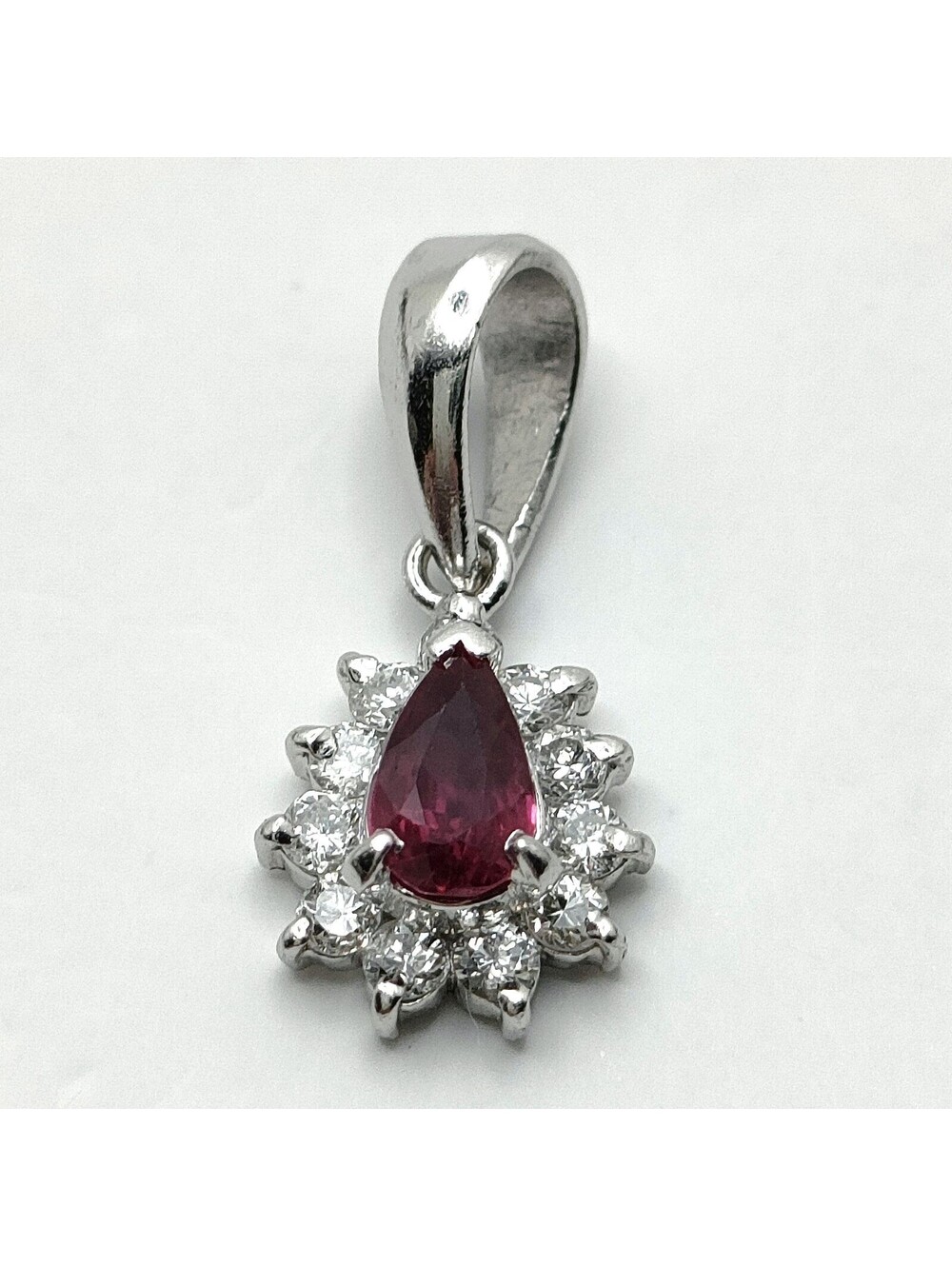 Jewelry Pendant Head Ruby 0.25ct Platinum 2661443